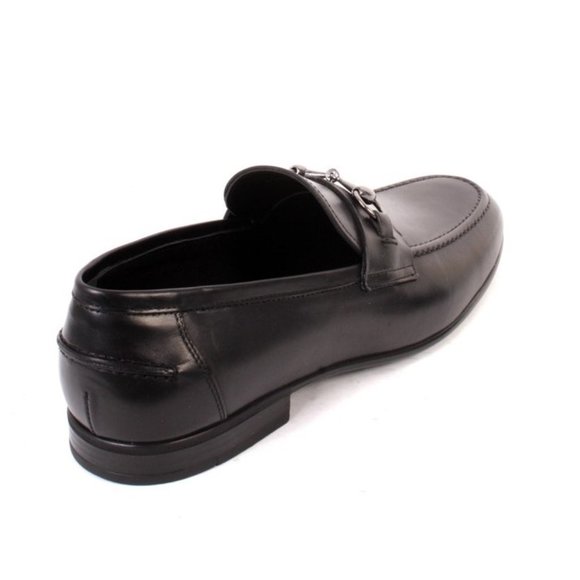 ROBERTO SERPENTINI 55020 Black Leather Loafers Classic Shoes main image 4